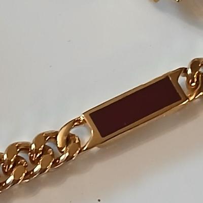 Gold toned Jewlery - bracelet - belt - earrings - necklace - in a rose topped tin - Monet - Avon - and more