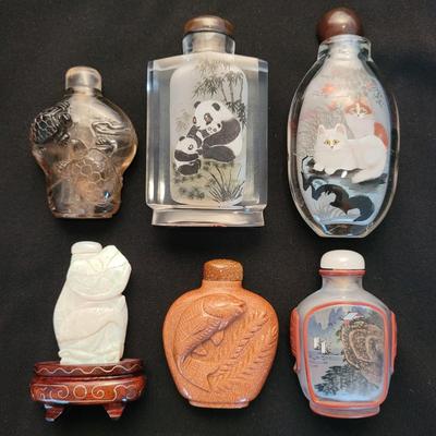 Opal and Glass Snuff Bottles (K-EL)
