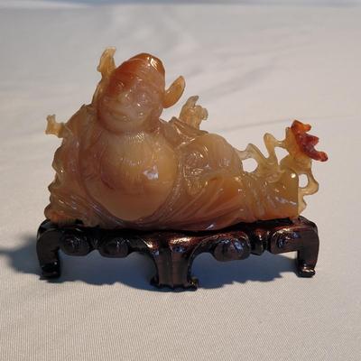 Ornate Carved Stone Buddhist Statues (PB-EL)