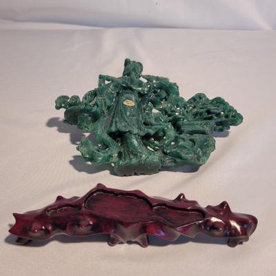 Ornate Carved Stone Buddhist Statues (PB-EL)