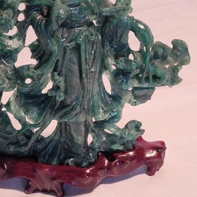 Ornate Carved Stone Buddhist Statues (PB-EL)