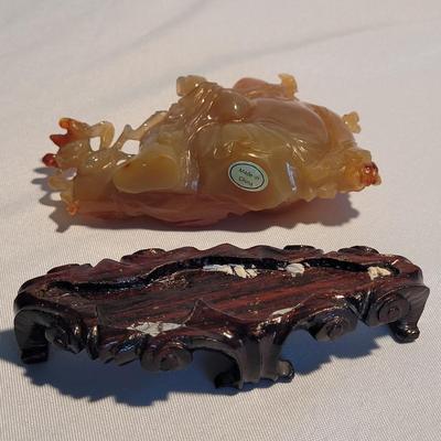 Ornate Carved Stone Buddhist Statues (PB-EL)