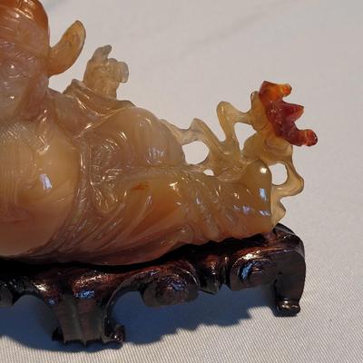 Ornate Carved Stone Buddhist Statues (PB-EL)