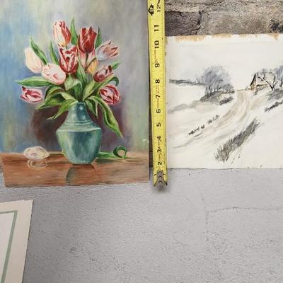 Sale Photo Thumbnail #299: Some prints, some originals, all without frames. Most are vintage.