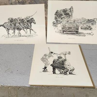 Sale Photo Thumbnail #307: Some prints, some originals, all without frames. Most are vintage.