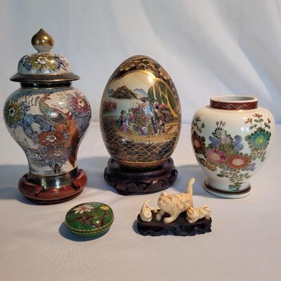 Satsuma Ginger Jars, Cloisonné Trinket Box, and More (PB-EL)