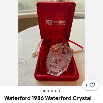 1986 WATERFORD CRYSTAL 12 DAYS OF CHRISTMAS COLLECTION