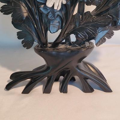 Carved Stone Chrysanthemum Statues (PB-EL)