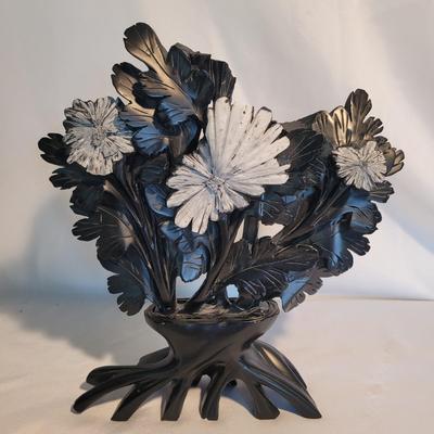 Carved Stone Chrysanthemum Statues (PB-EL)