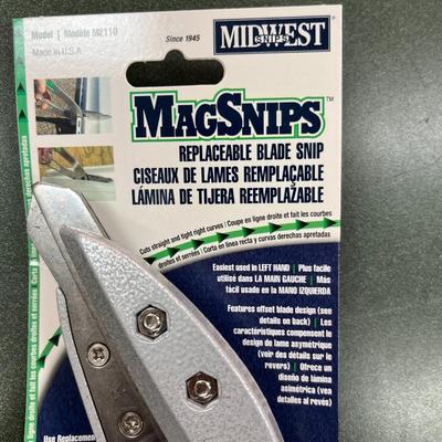 Sale Photo Thumbnail #197: Midwest Angled Snips MagSnips Model M2110 New.  Replaceable Blade Snips  Made in the USA