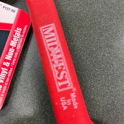 Sale Photo Thumbnail #210: Midwest Snips Vinyl Siding Snips Model P127-SV  Cuts vinyl and non metals.   Cushion grip handles.  Made in the USA.  NEW