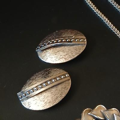 Silver toned Jewelry - necklace chains - hair pins - earrings - and more