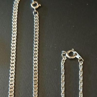 Silver toned Jewelry - necklace chains - hair pins - earrings - and more