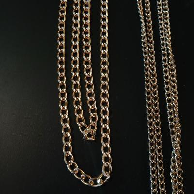 Gold toned Jewelry - chains - ring - earrings - rhinestone