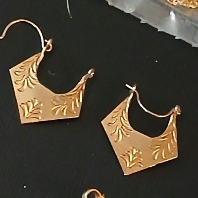 Gold toned delicate Jewelry - heart pendants - 18 KT GF necklaces - earrings - locket - Willow tree box and more