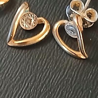 Gold toned delicate Jewelry - heart pendants - 18 KT GF necklaces - earrings - locket - Willow tree box and more