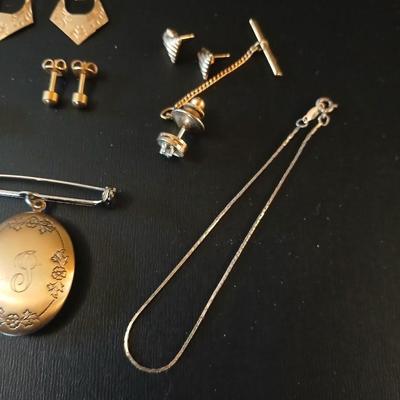 Gold toned delicate Jewelry - heart pendants - 18 KT GF necklaces - earrings - locket - Willow tree box and more