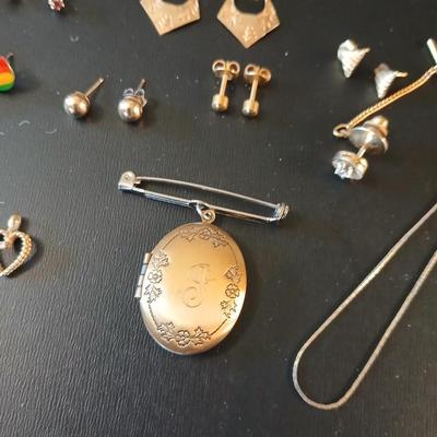 Gold toned delicate Jewelry - heart pendants - 18 KT GF necklaces - earrings - locket - Willow tree box and more