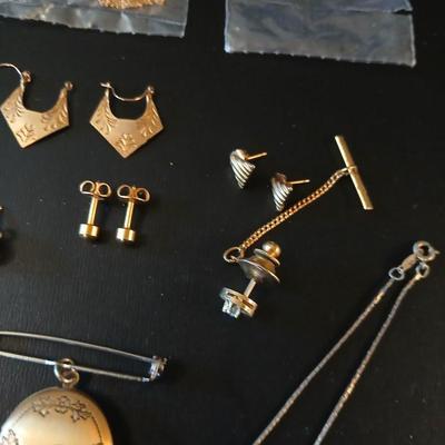 Gold toned delicate Jewelry - heart pendants - 18 KT GF necklaces - earrings - locket - Willow tree box and more