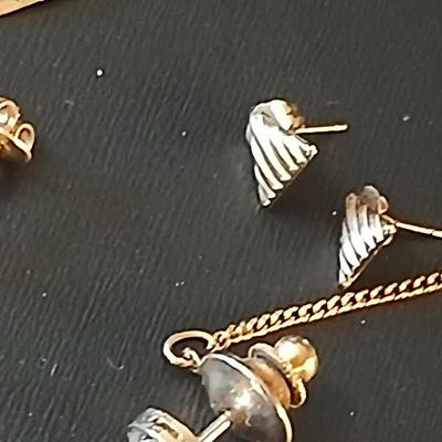Gold toned delicate Jewelry - heart pendants - 18 KT GF necklaces - earrings - locket - Willow tree box and more