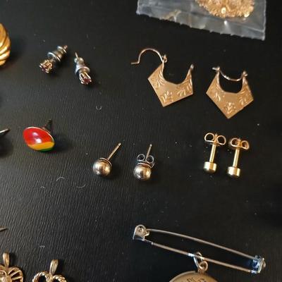 Gold toned delicate Jewelry - heart pendants - 18 KT GF necklaces - earrings - locket - Willow tree box and more