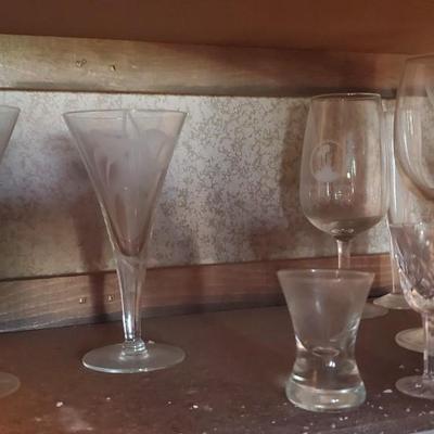 Sale Photo Thumbnail #72: Glasses, Stemware, pottery, thermos etc.  See photos for details.