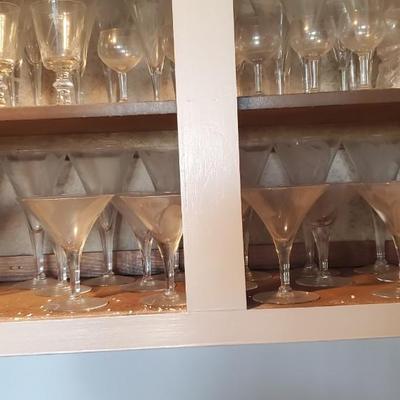 Sale Photo Thumbnail #69: Glasses, Stemware, pottery, thermos etc.  See photos for details.