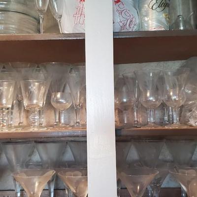 Sale Photo Thumbnail #68: Glasses, Stemware, pottery, thermos etc.  See photos for details.