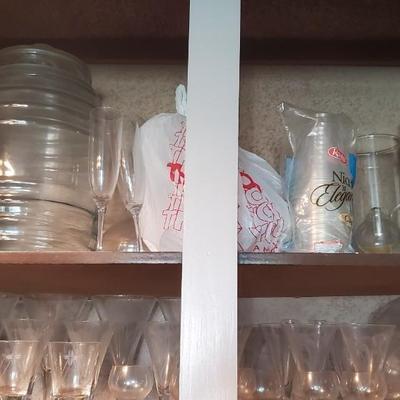 Sale Photo Thumbnail #67: Glasses, Stemware, pottery, thermos etc.  See photos for details.
