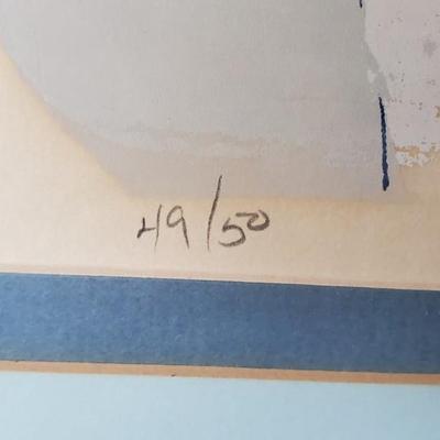 Sale Photo Thumbnail #85: Print of what looks like watercolor and signed and numbered.  Circa 70's