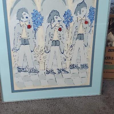 Sale Photo Thumbnail #84: Print of what looks like watercolor and signed and numbered.  Circa 70's