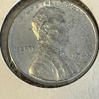 1947 LINCOLN PENNY. 1943 LINCOLN STEEL PENNY