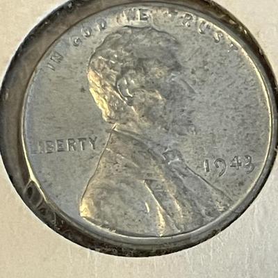 1947 LINCOLN PENNY. 1943 LINCOLN STEEL PENNY