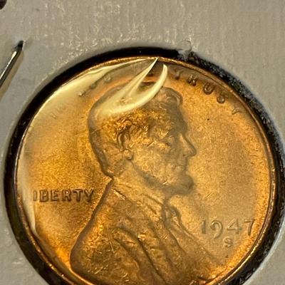 1947 LINCOLN PENNY. 1943 LINCOLN STEEL PENNY