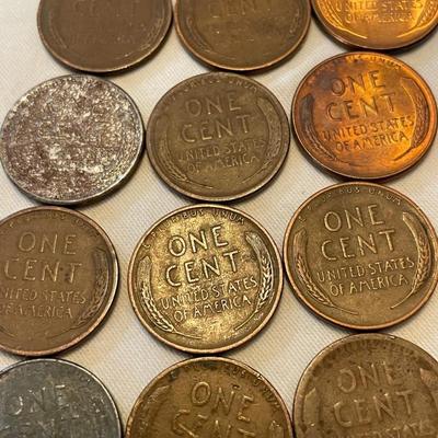 VARIETY OF LINCOLN WHEAT PENNIES