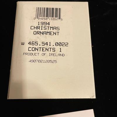 1994 WATERFORD CRYSTAL TWELVE DAYS OF CHRISTMAS COLLECTION