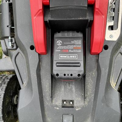 Craftsman 40v Lithium Ion Battery Mower & 2 Batteries, & Charger, & 2 Grass Catching Bags.