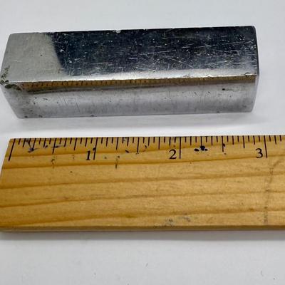 Sale Photo Thumbnail #469: Steel weights, approx. 3” x .75” x .75”. Chrome finish. Each weighs approximately. 7.5 oz.
