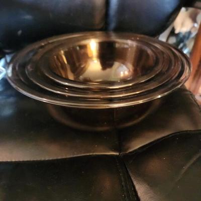Pyrex Brown Corningware Bowls