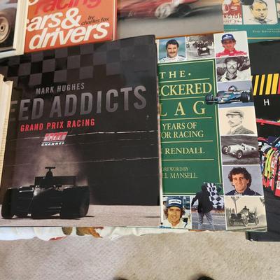 Lot of Books Racing Cars Carroll Shelby , Hot Rod Pioneers,Nascar Chronicle, Speed Addicts, Dusty Heros, and More