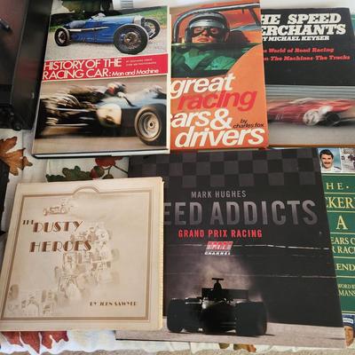 Lot of Books Racing Cars Carroll Shelby , Hot Rod Pioneers,Nascar Chronicle, Speed Addicts, Dusty Heros, and More