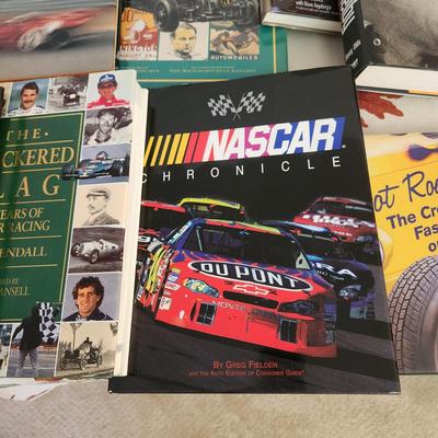 Lot of Books Racing Cars Carroll Shelby , Hot Rod Pioneers,Nascar Chronicle, Speed Addicts, Dusty Heros, and More