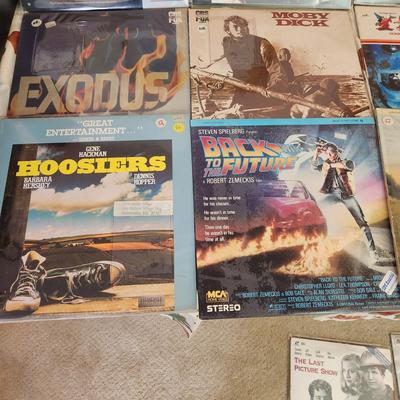 Collection of Laser Disc Movies Papillon, The last Picture show,Moby Dick, Back to the Future , Hoosiers,Diner, James Dean 35th...