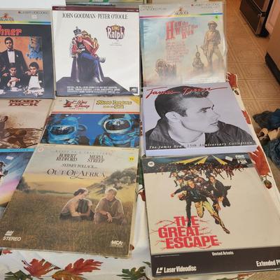 Collection of Laser Disc Movies Papillon, The last Picture show,Moby Dick, Back to the Future , Hoosiers,Diner, James Dean 35th...