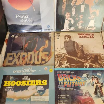 Collection of Laser Disc Movies Papillon, The last Picture show,Moby Dick, Back to the Future , Hoosiers,Diner, James Dean 35th...