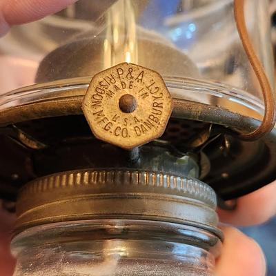 Lot of 3 Vintge Hurricane Oil Lamps 1 P&A Risdon lamp