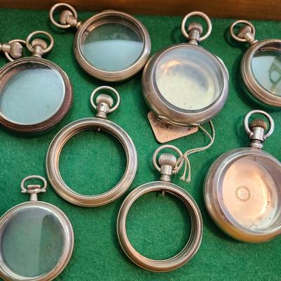 Large Lot of Vintage Pocket Watches Cases