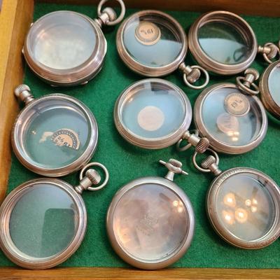 Large Lot of Vintage Pocket Watches Cases