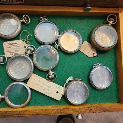 Large Lot of Vintage Pocket Watches Cases