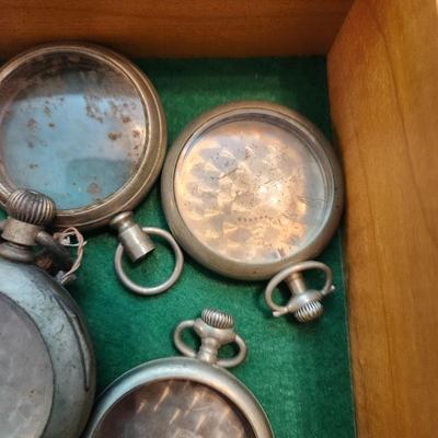 Large Lot of Vintage Pocket Watches Cases